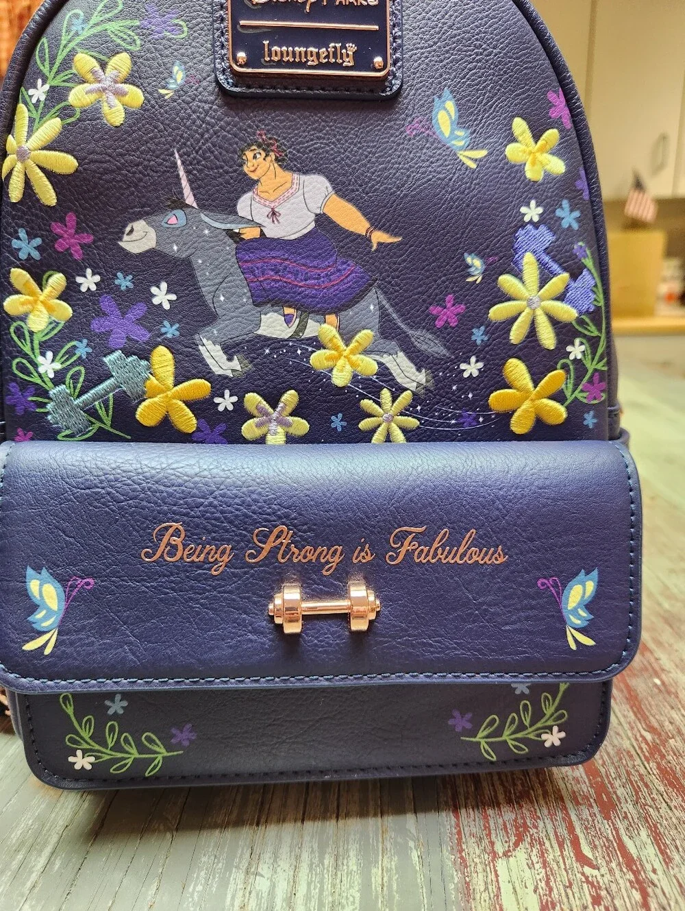 Disney Parks Loungefly Encanto Luisa mini backpack bag Strong is Fabulous NWT